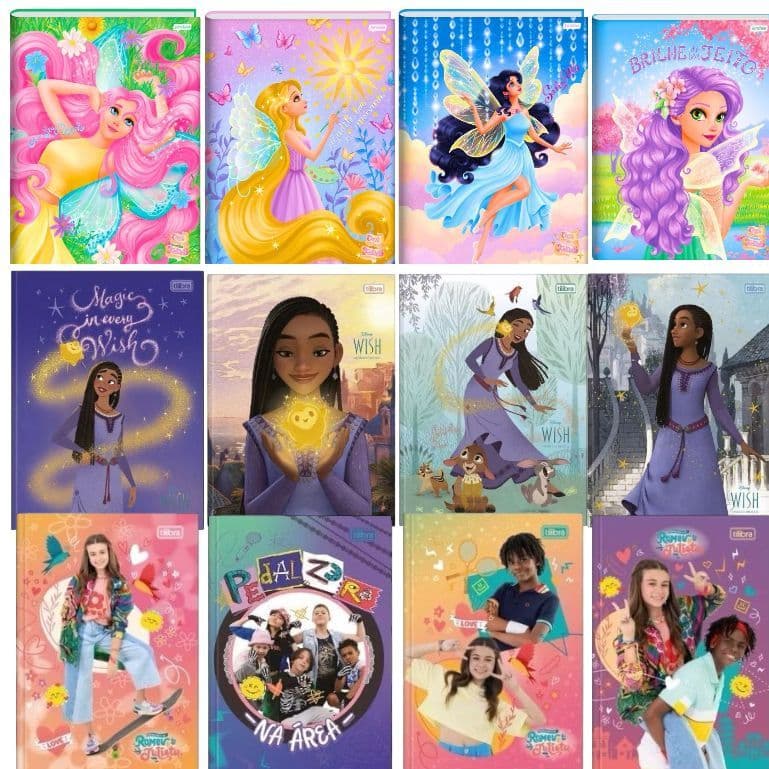 Kit 2 Caderno Brochurao 80 folhas Personagens Jandaia Tilibra