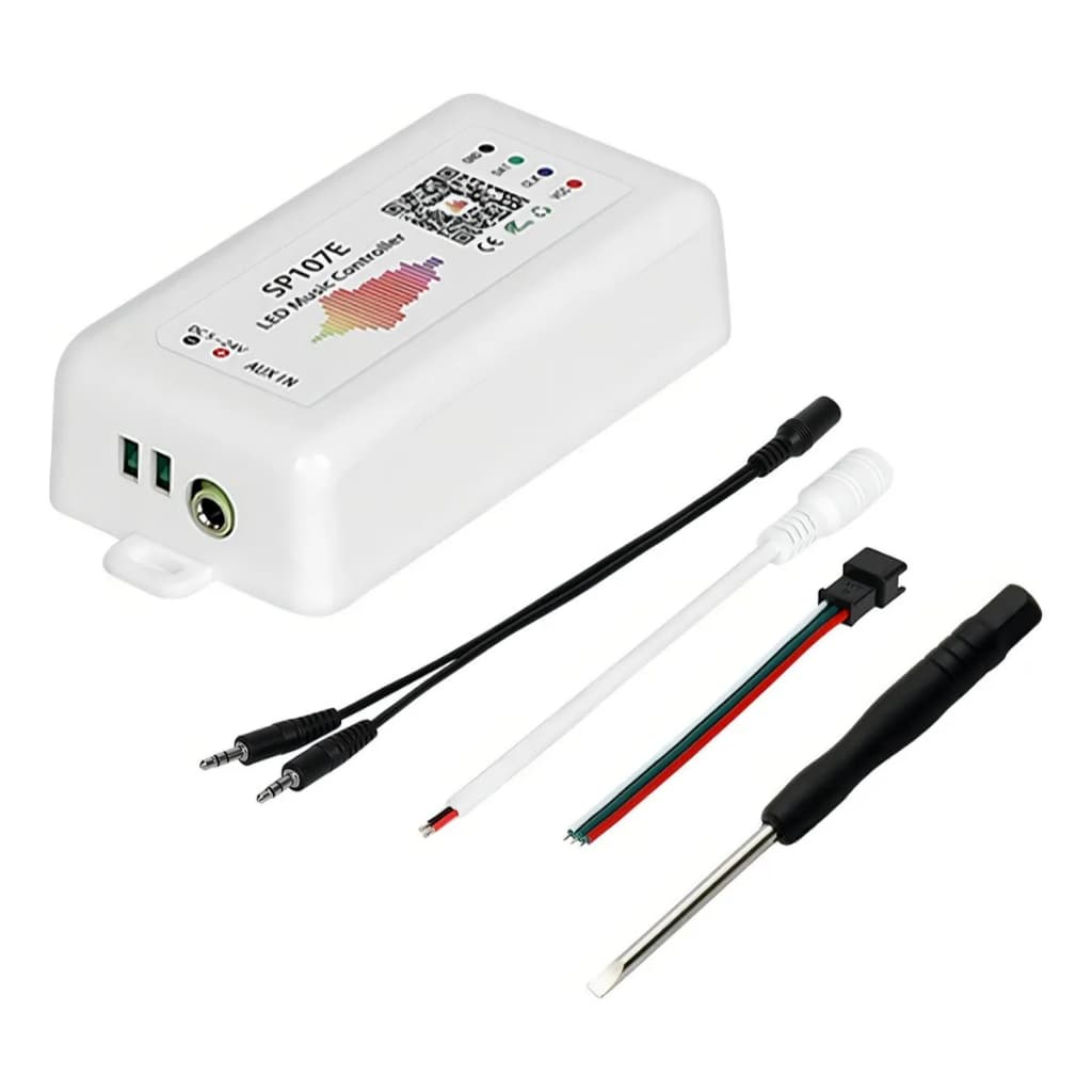 CENTRAL SP107E DC5V-24V Bluetooth Música LED Controlador Colorido RGB SPI Controle Por Telefone APP Para  2812 2811 1903