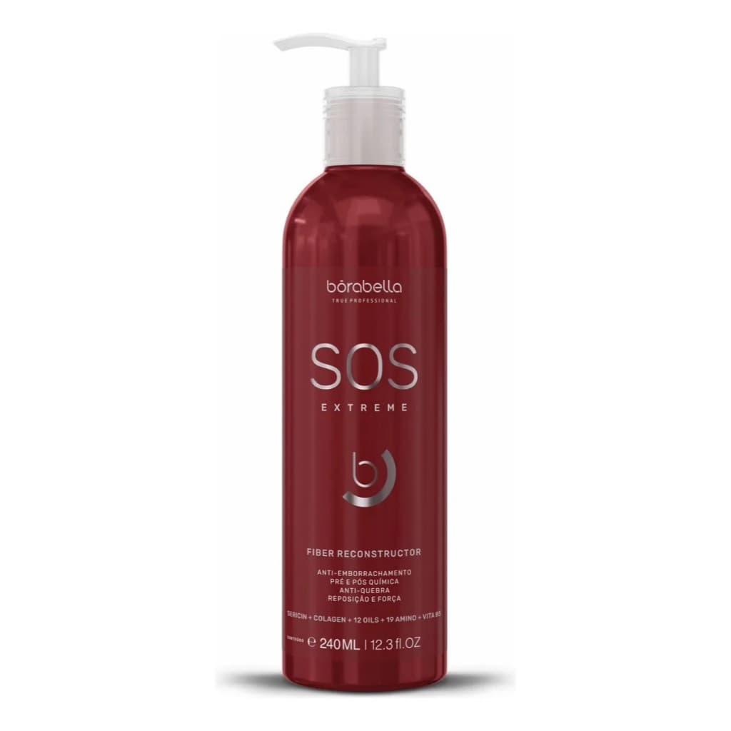 Borabella SOS Extreme Reconstrutor Anti-Emborrachamento 240g Pré Pós Química Anti Quebra