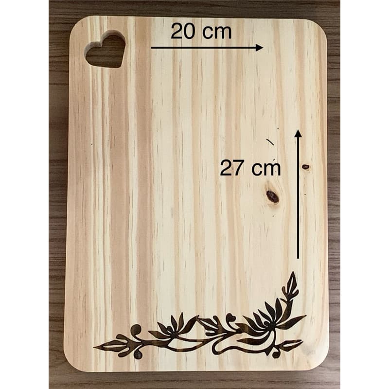 Tábua decorativa de madeira pinus frios decoração mesa posta decorada a laser