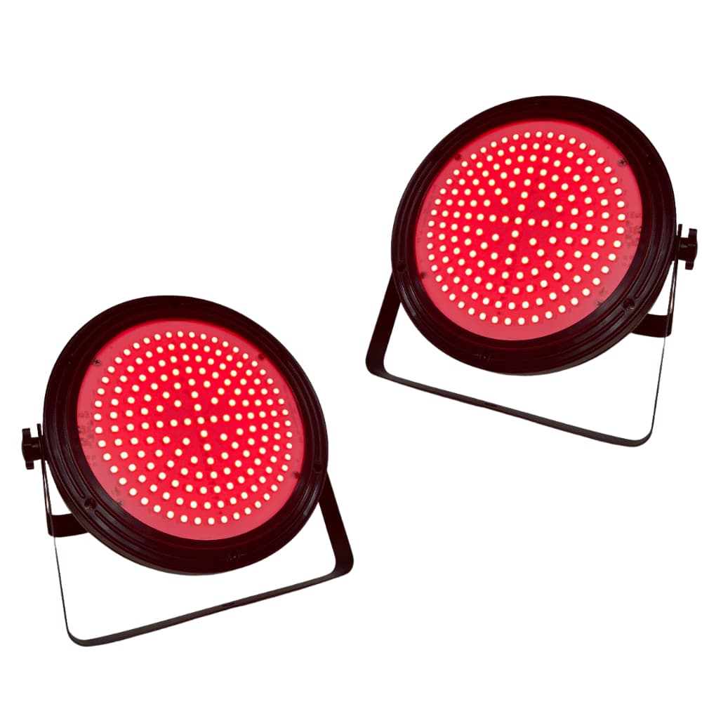 Kit 2 x Canhao De Palco 169 Led Rgb Strobo Efeito Dj Dmx