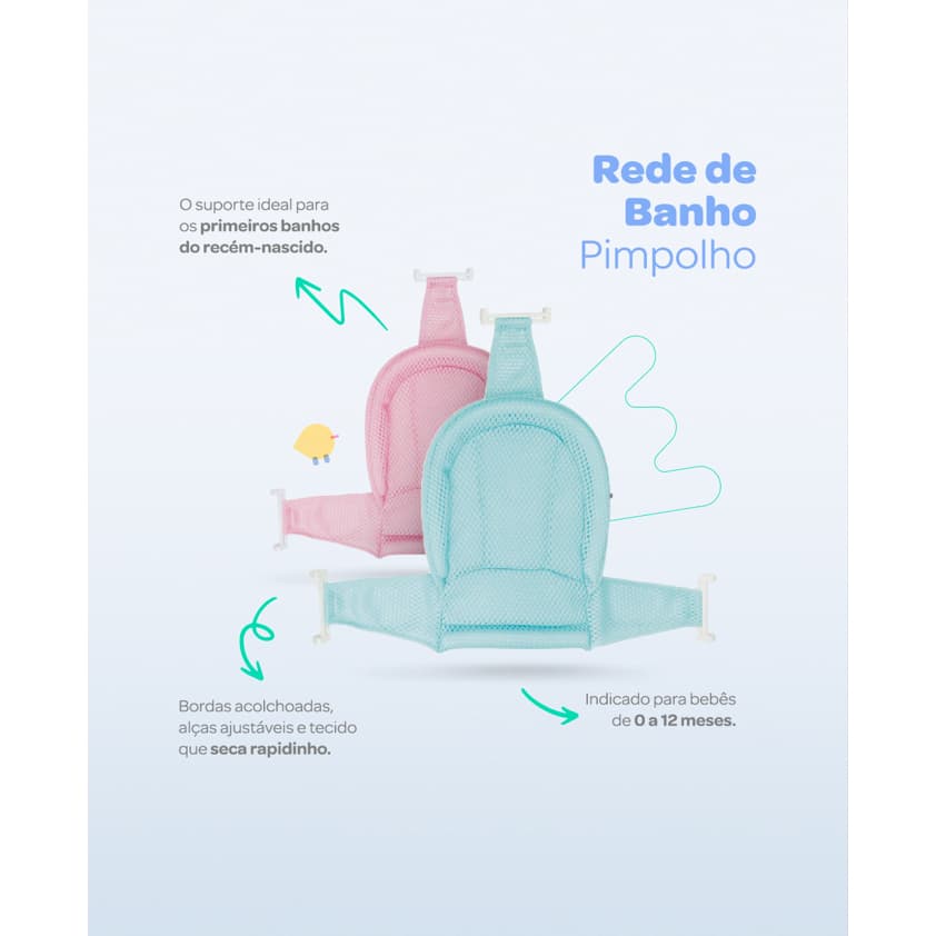 Rede para banheira infantil pimpolho menino/menina