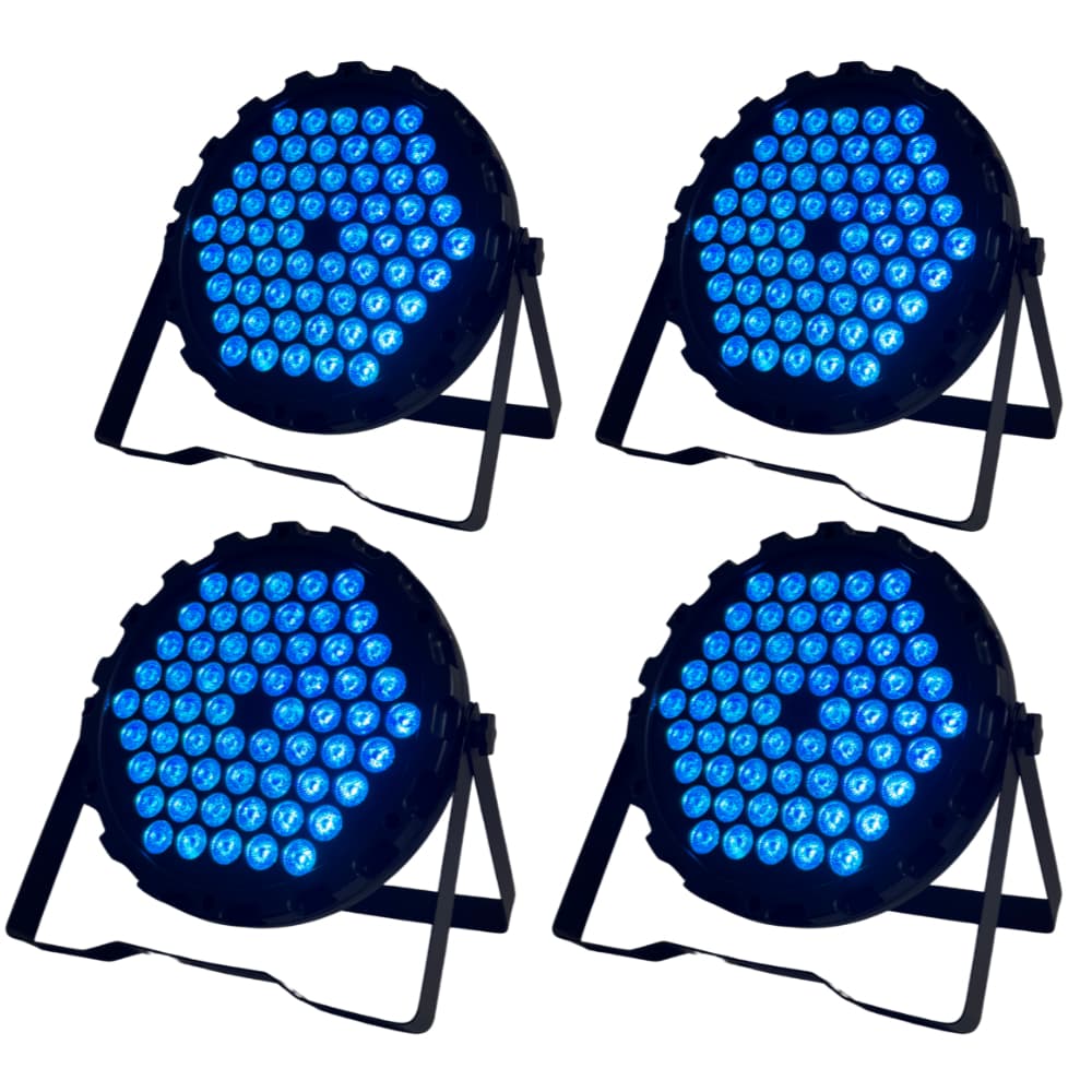 Kit 4x Canhão Refletor Par Led Rgb 60 Leds 3w Dmx Triled 127/220v