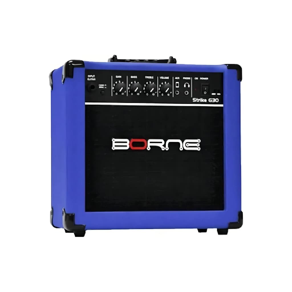 Amplificador Cubo Borne Strike G30 Para Guitarra  Azul