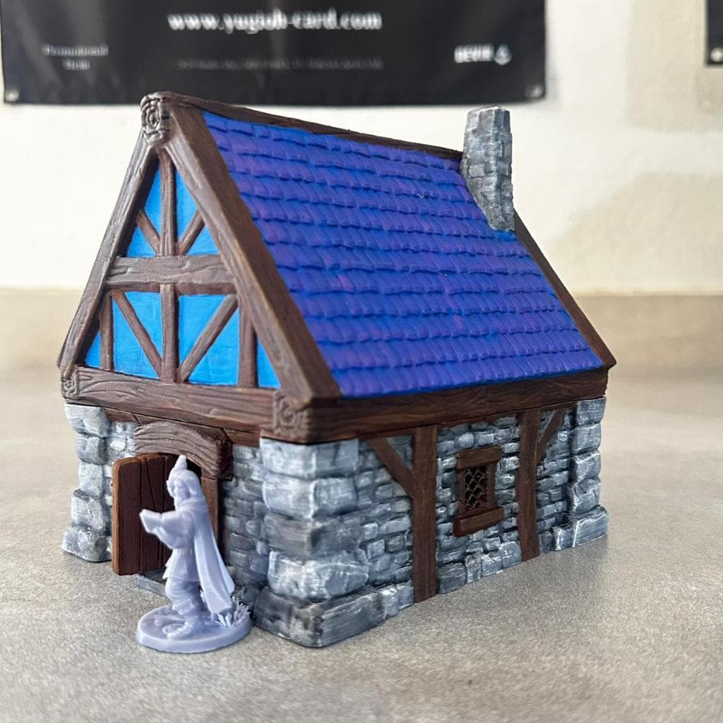 Casa de Vilarejo para RPG Cenário Maquete Diorama