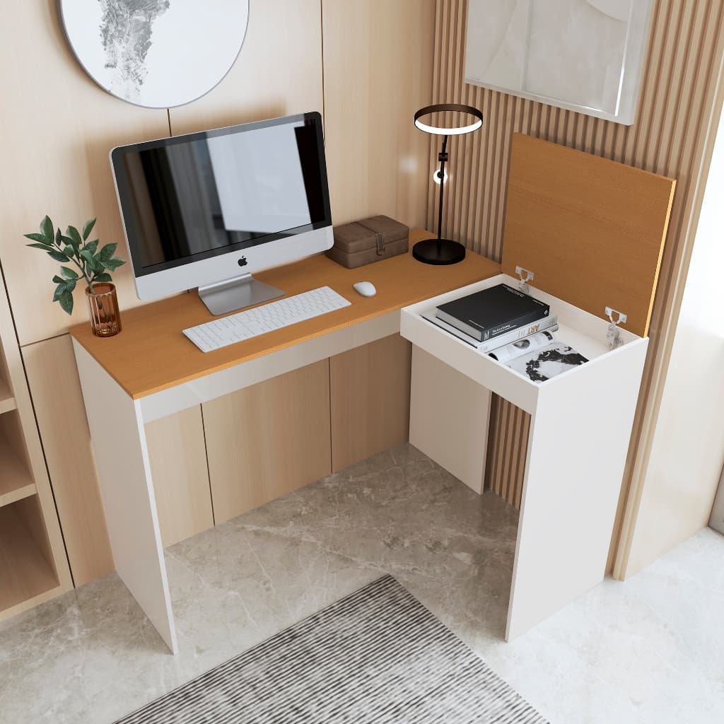 Mesa Para Notebook Escrivaninha em L para Escritório Sala Quarto Home Office Doce Morada Móveis
