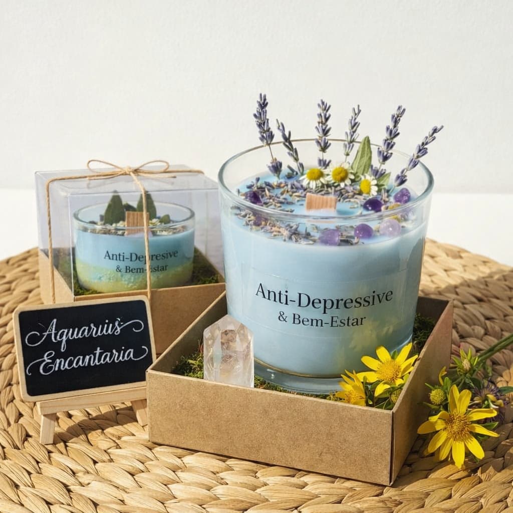 Vela aromática bem estar emocional lavanda e baunilha|vela terapêutica|vela ritualística| auto cuidado|