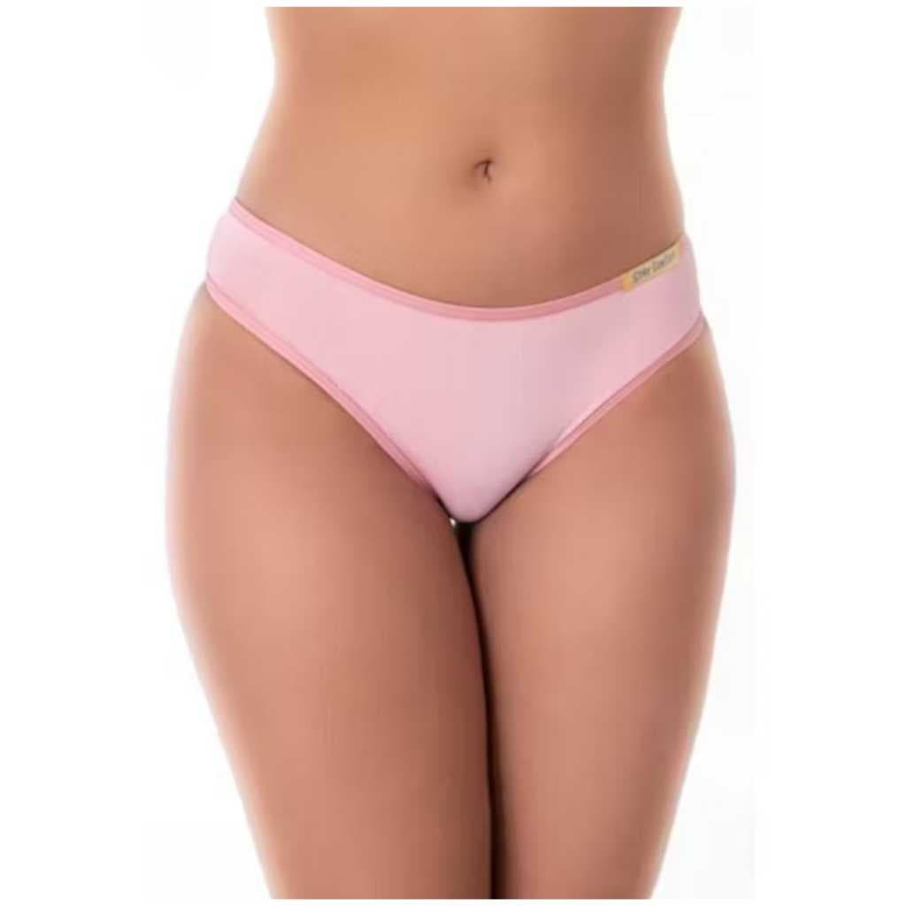 Kit 5 Calcinhas Tanga Lisa Feminina Microfibra forro algodão Confortável Promoção
