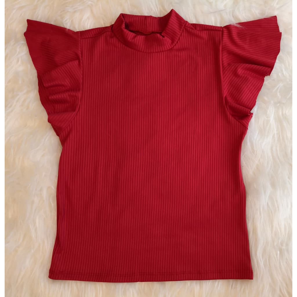 Blusa Blusinha Básica Ribana Canelada Algodão Elastano Premium Feminina