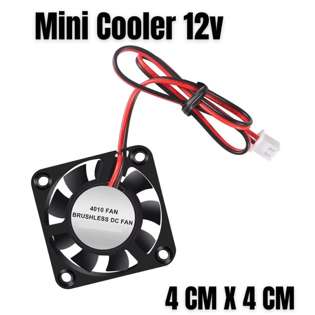kit Mini Cooler 12v 40x40x10mm Silencioso uso em Impressora 3D Arduino Fonte Mini PC VRM PCB | Escolha 1 ou 2 unidades