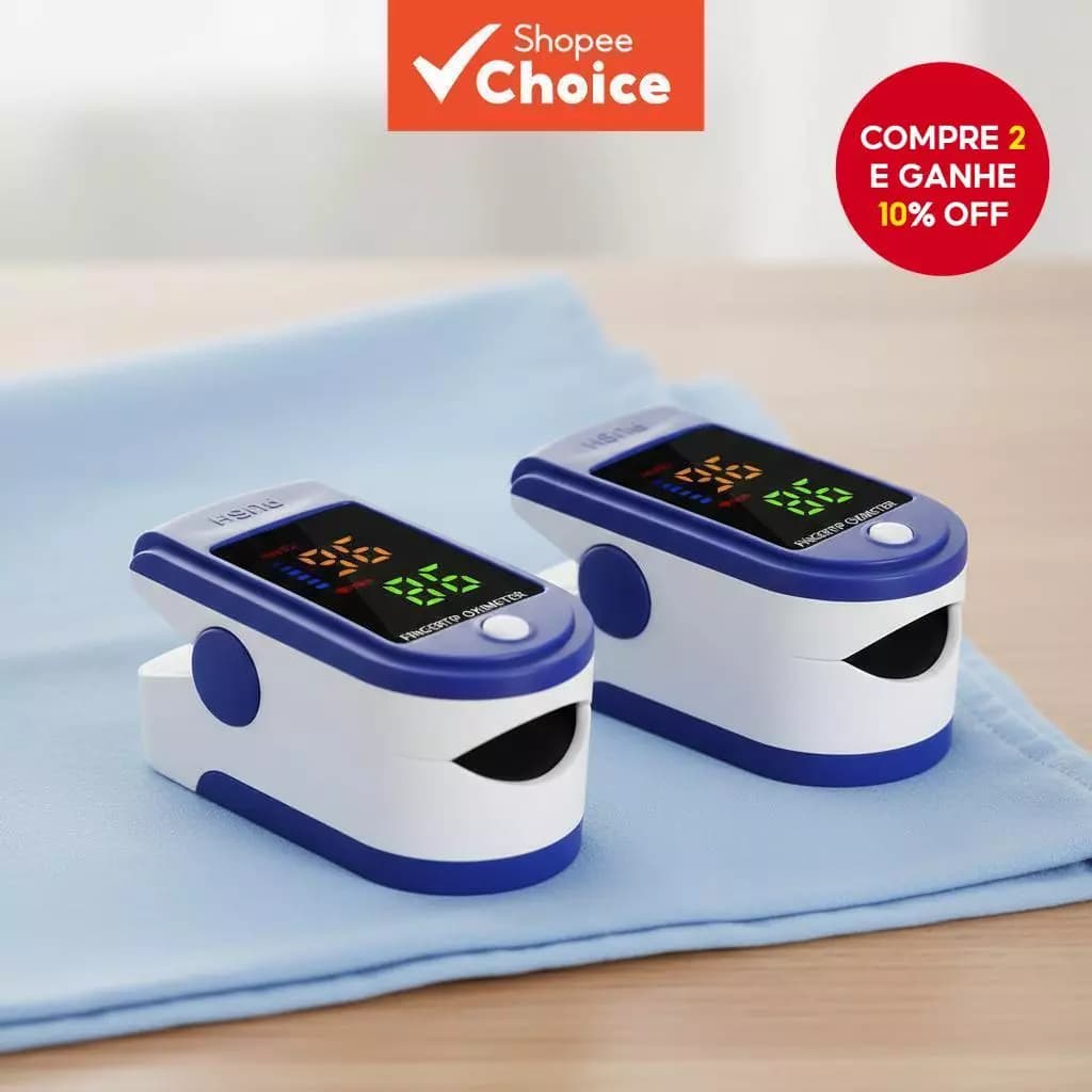 Oxímetro de Pulso de Dedo Portátil Monitor de Oxigênio no Sangue em Casa Clipe Oximetria Medidor de Saturação de Pulso