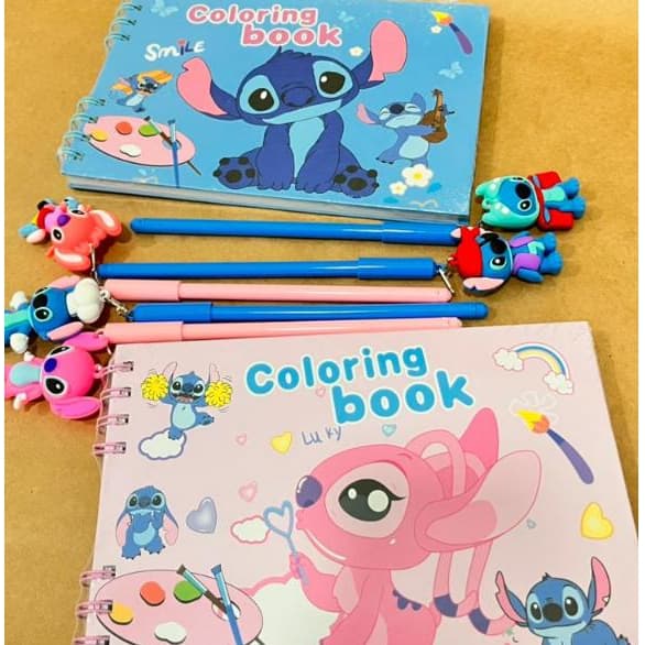 💙 Kit Stitch Criativo | Livro de Colorir + Canetas|Diversão Garantida