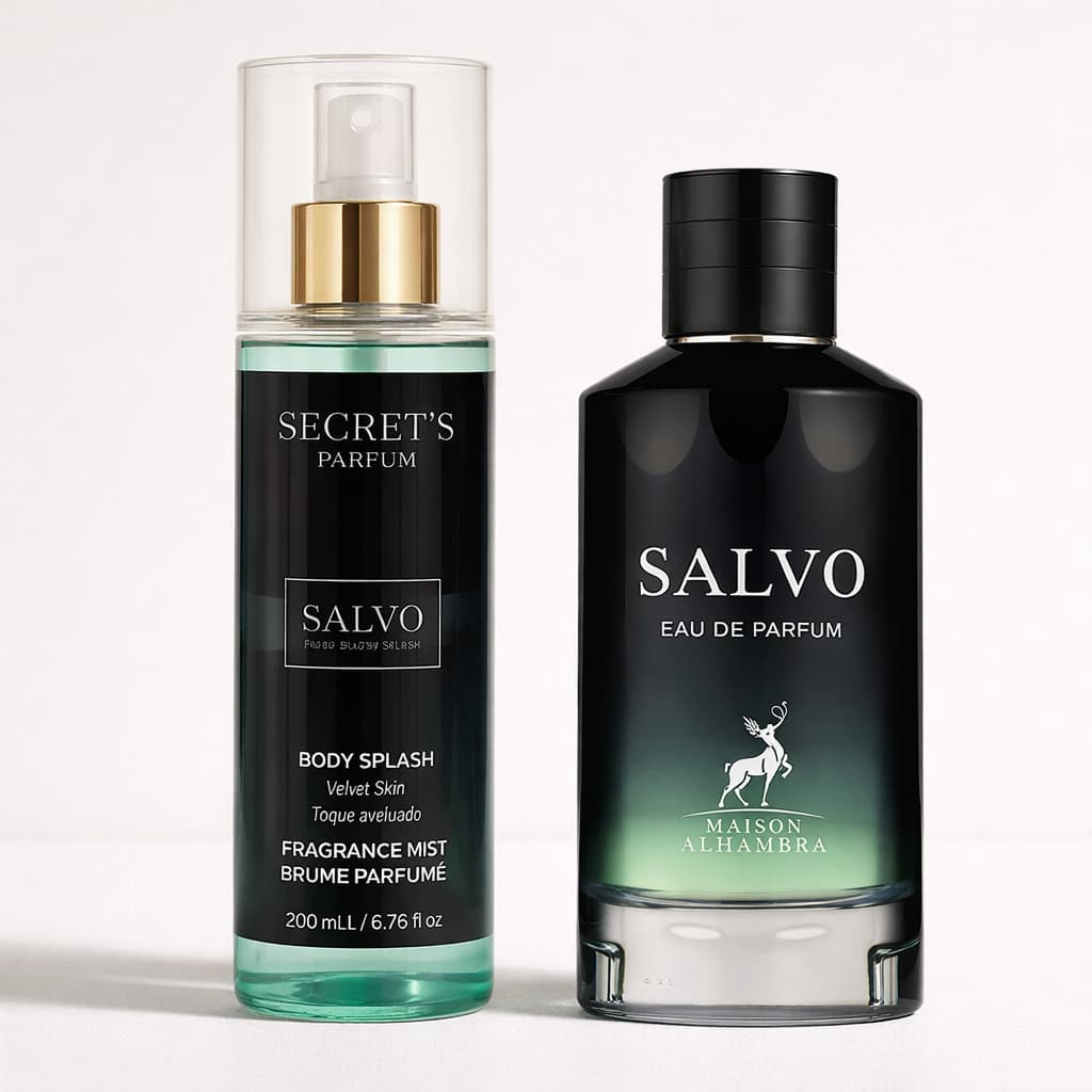 Body Splash Salvo 200ml Secret's Parfum - Aroma Cítrico, Lavanda, Alta Fixação, Moderno, Masculino