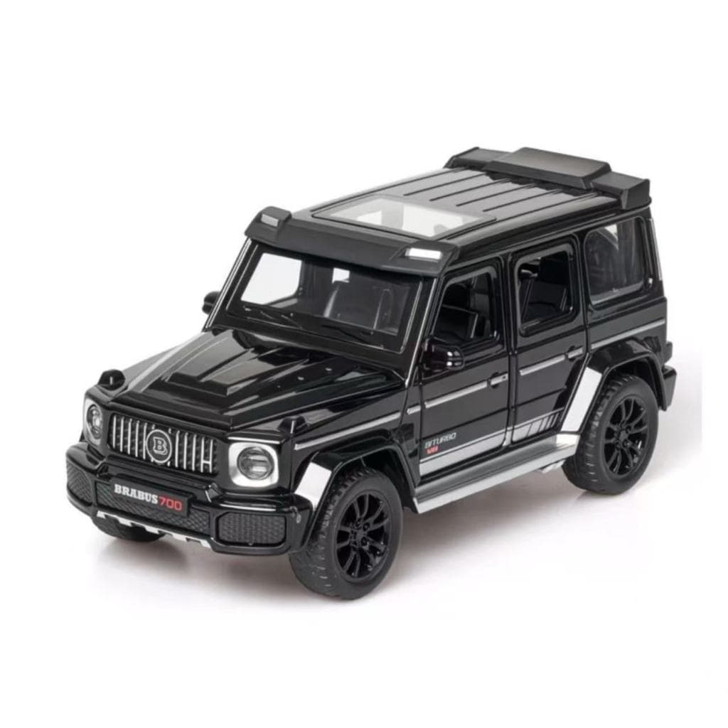 Carrinho Metal Coleções Miniatura Mercedes-benz Brabus G700 Carrinho Fricção Abre As Portas Com Som E Luz 1/32