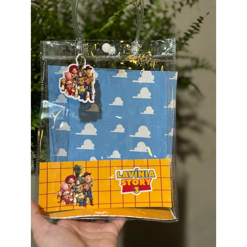 Decoração Personalizada Para Sacolinha Toy Story + Brinde - Lembrancinha Infantil - Todos os Temas