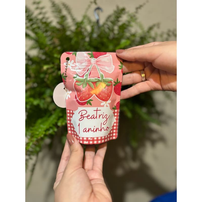 Saquinho Ziplok Personalizado Moranguinho 10x15 - Todos os Temas - Lembrancinha Infantil - Festa de Aniversário