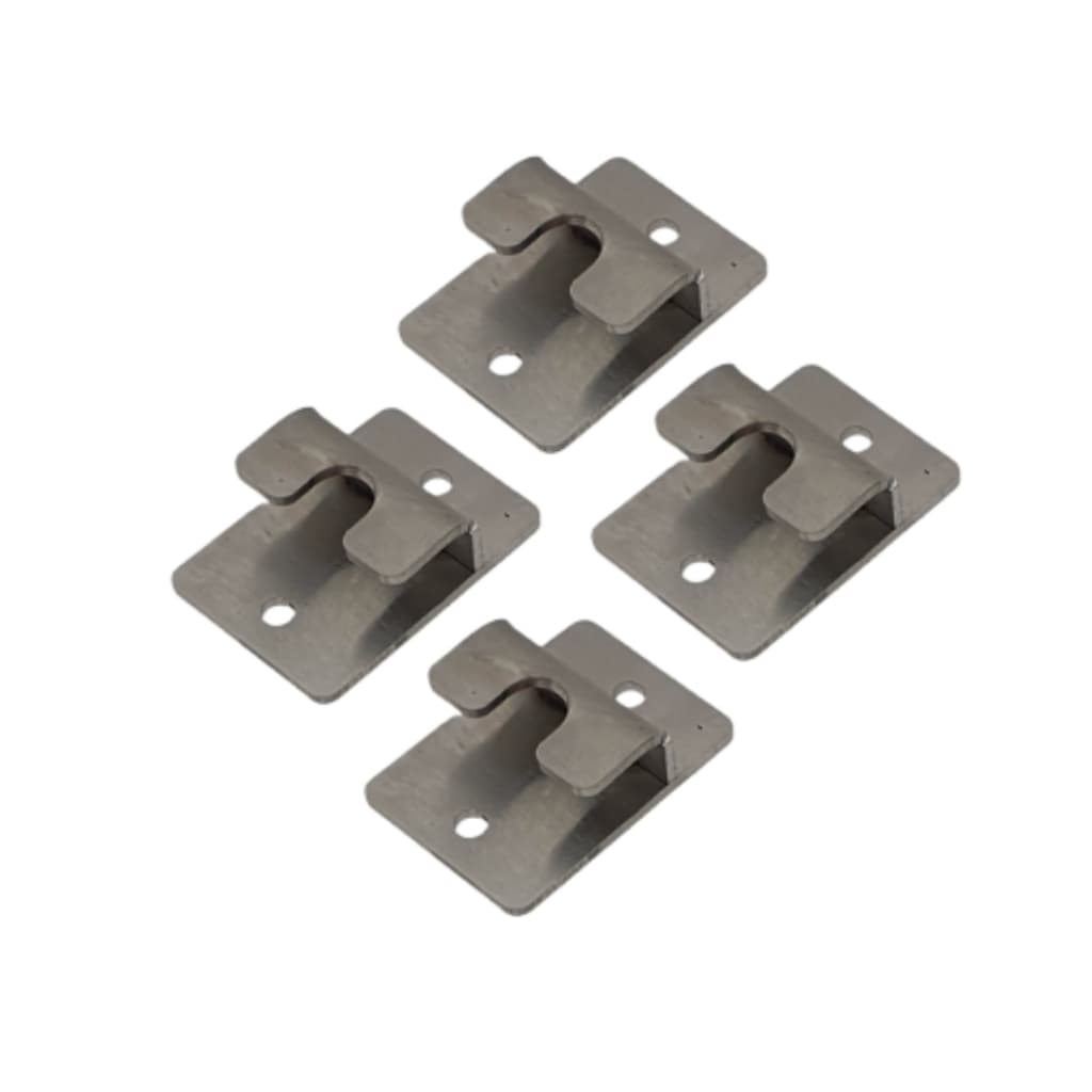 Kit 4 Suportes Aço Inox 304 Para Barra Grelha Espeto Churrasco