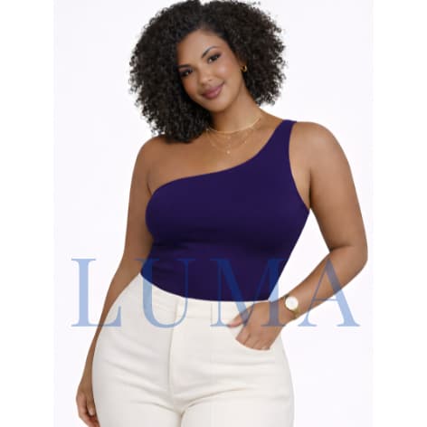 Body Feminino Mula Manca Suplex Bory Versátil Blusa Com Forro Duplo Blusinha Verão Tecido Premium Nula Manga Um Ombro Só