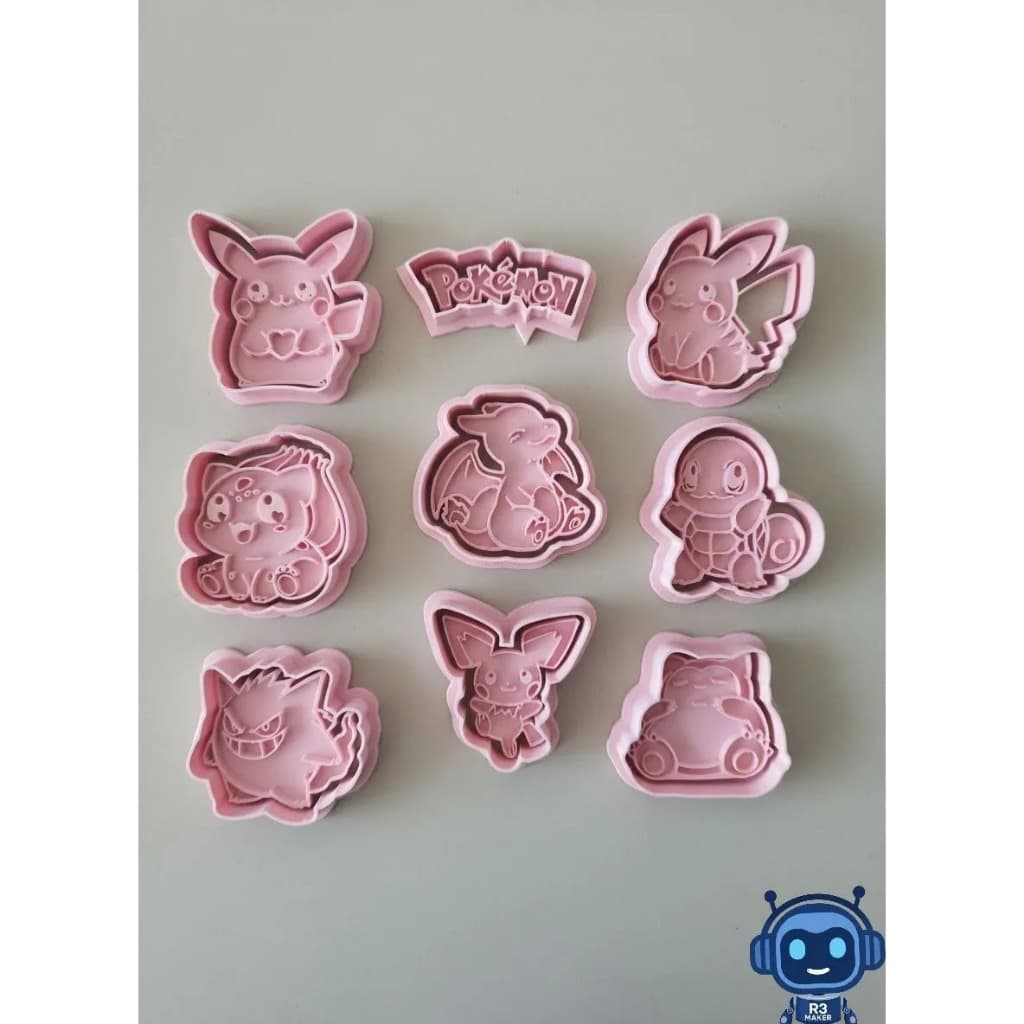 Cortador de biscoito Pokemon 9unid