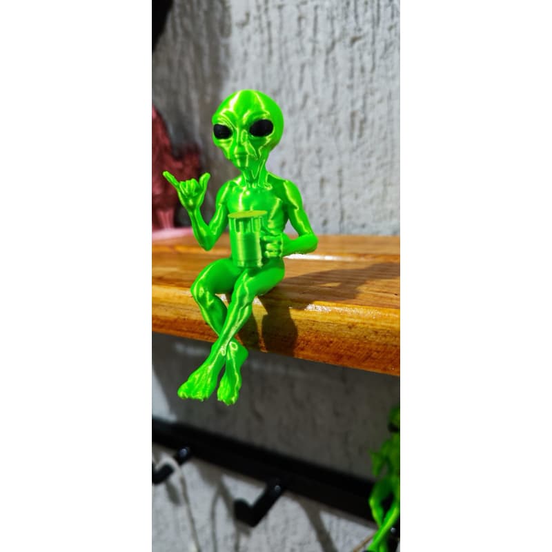 Alien-Alien Decorativo-Estátua Geek-Decoração Criativa-Enfeite Moderno-Impressão 3D-Presente Geek-Decoração Mesa