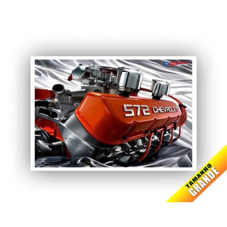 Papel Arroz Oficina Mecanico Carro Motor V8 para bolo Grande 30x40cm