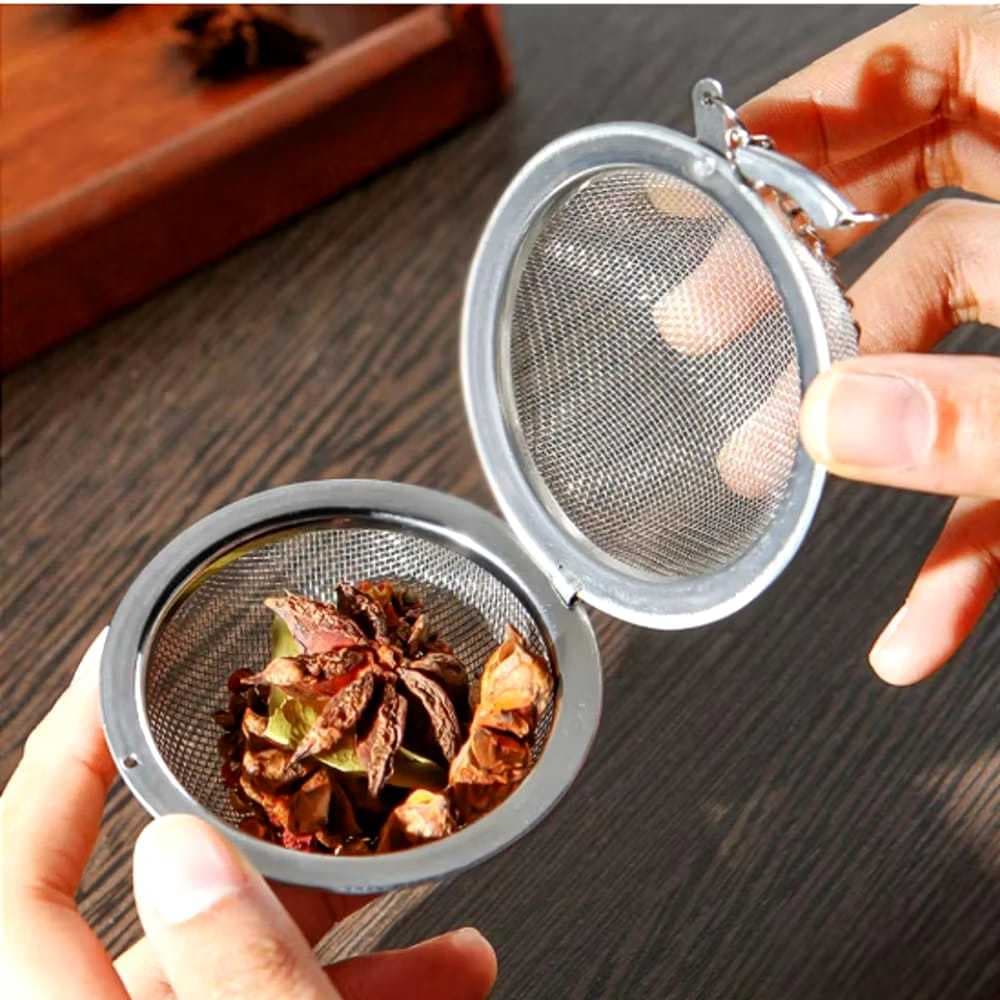 Infusor de Chá Aço Inox | Difusor Coador Peneira para Ervas e Temperos Reutilizável