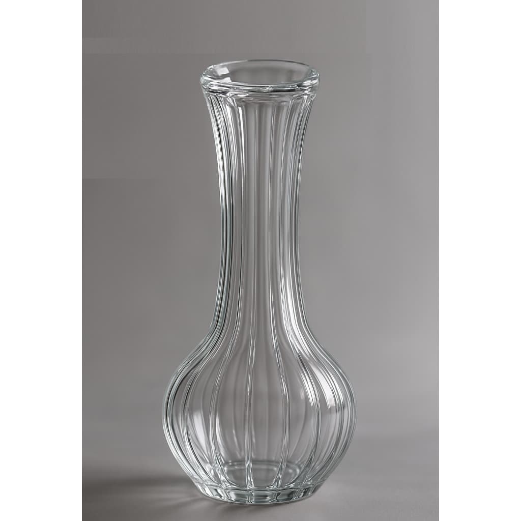 Kit 5 Vaso Decorativo de Vidro 22cm Ondulado Centro de Mesa Transparente