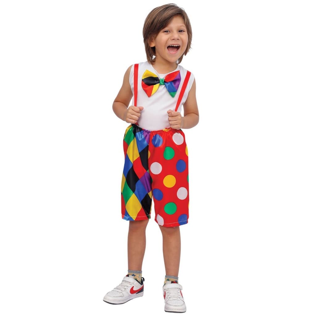 FANTASIA MENINO PALHACINHO INFANTIL CARNAVAL BRINK MODEL