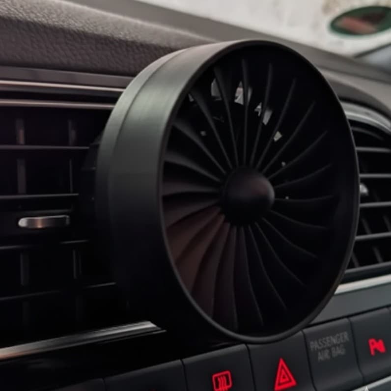 Difusor De Aroma Automotivo Turbo Fan Turbina Carro Luxo Giratório