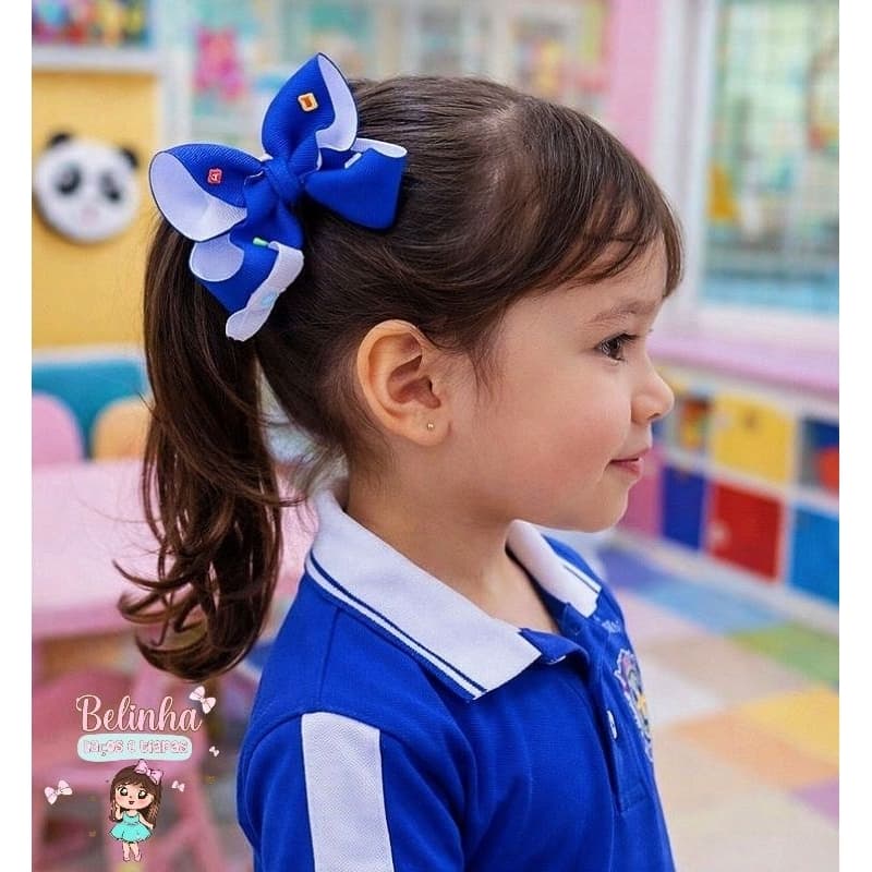 Laço Infantil Escolar Azul Volta às Aulas Escola