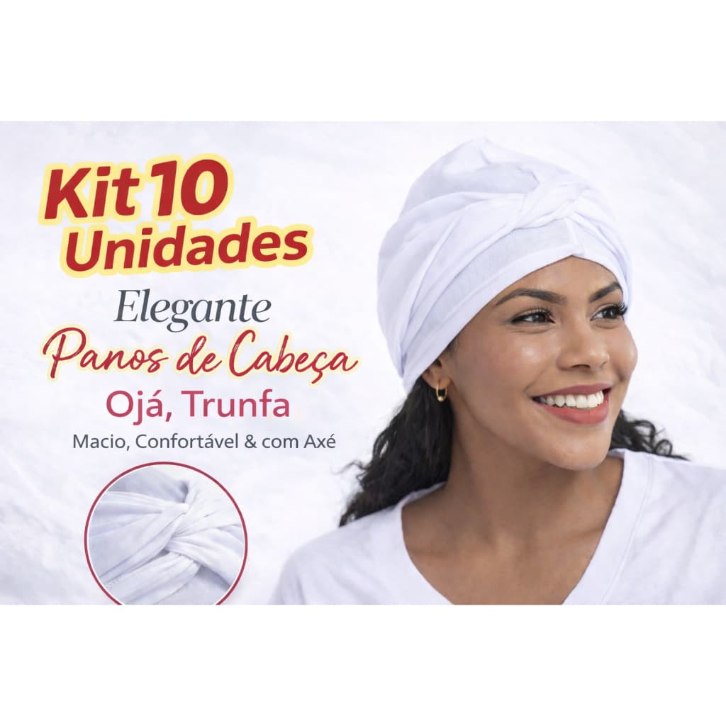 Pano De Cabeça ojá Turbante Malha 100% poliéster antipilaing Touca Umbanda Candomblé 150 de g Acabamento Overlock
