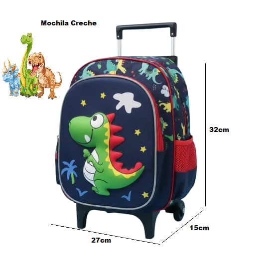 Mochila Escolar carrinho creche menino 2 a 4 anos de idade 01931