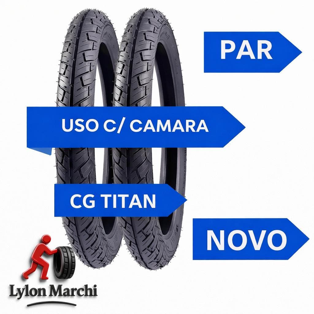 Par Pneu Cg / Ybr 125 150 160 Titan 90/90-18 + 275-18 HONDA YAMAHA *PNEU NOVO*