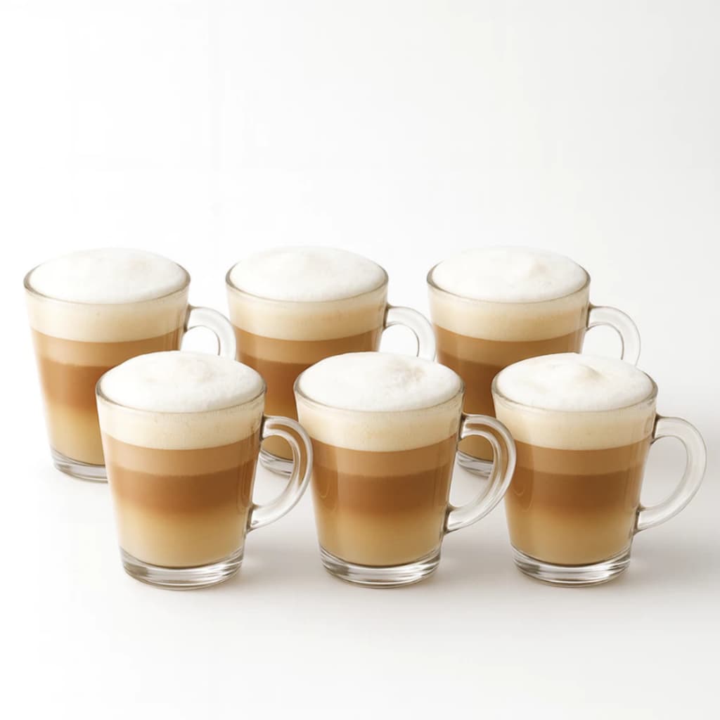 Jogo Xícaras de vidro 6 Peças Café Expresso Chá Caneca em Vidro Lisa transparente 70ml
