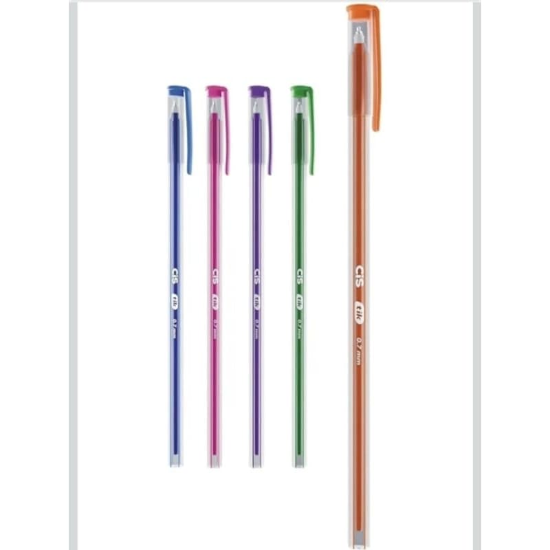 Kit 5 canetas cis tik ponta fina 0.7mm, canetas coloridas ponta fina