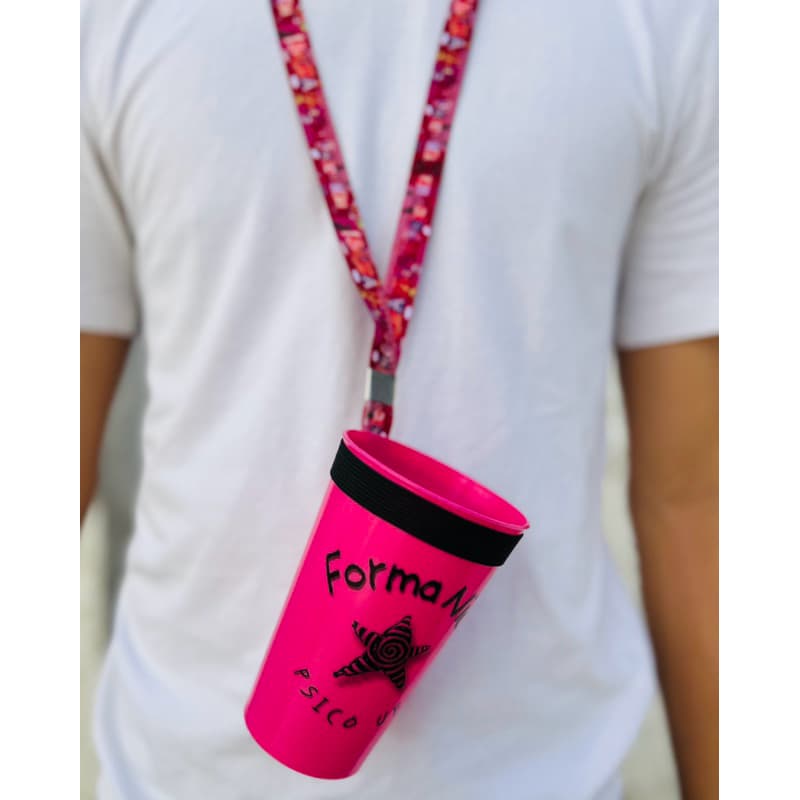 Copo ECO personalizado com tirante/cordão 100% personalizado Festa Formatura Carnaval Eventos Balada