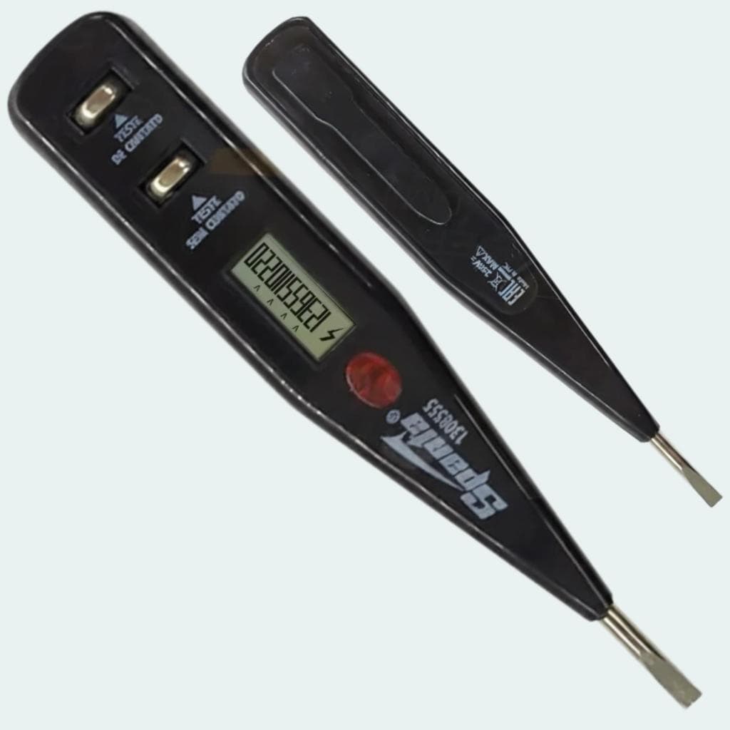 Chave Teste Caneta Ca e CC de 12v a 250v Multifuncional Medidor Tensão Voltagem Eletricidade Display