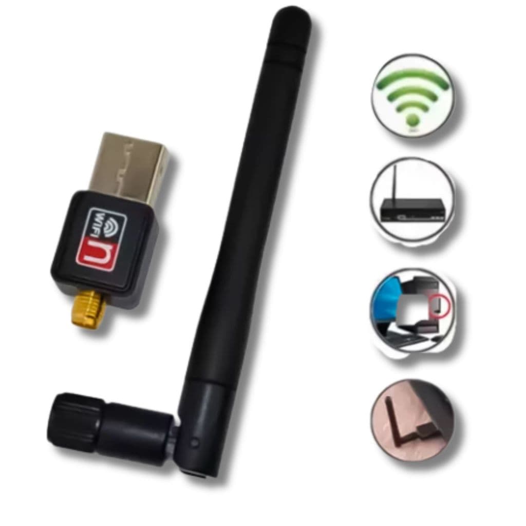 Adaptador USB WI-FI Antena Wi-Fi Receptor De Sinal De Internet Wireless 600mb/s Usb 2.0 Wireless 802.iin  Universal