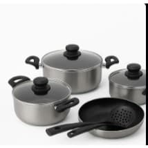Conjunto de Panelas 7 Peças com tecnologia antiaderente