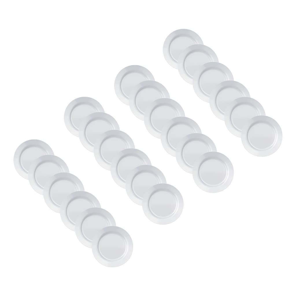Jogo De Pratos Opaline Menu Raso 24cm Vidro Branco Nadir C/24 Unidades