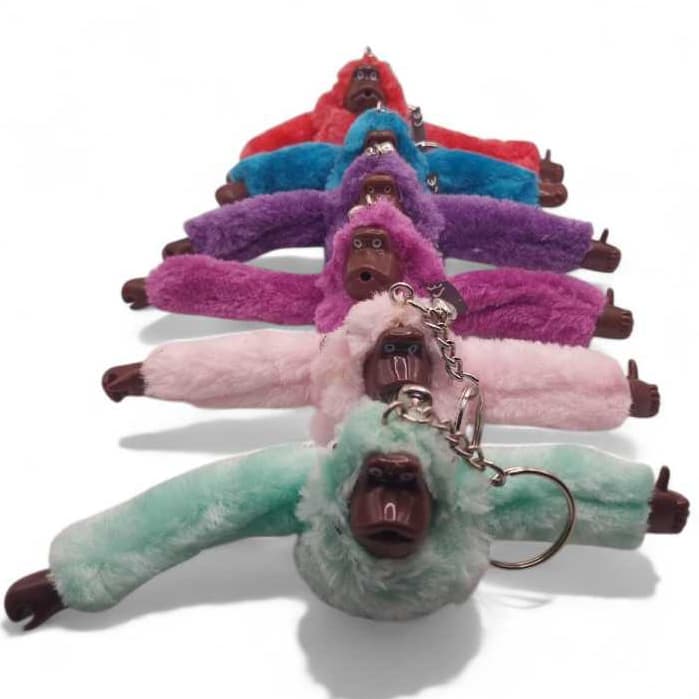 Chaveiro Pingente Macaquinho Macaco Para Pendurar Em Mochilas Bolsas Monkey Em Pelúcia