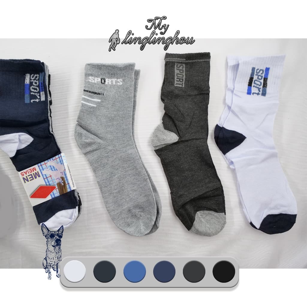 Kit 3-24 Pares Meias masculina SPORT Algodão cano alto/longo.CONFORTO.MEIA HOMEM,DIA A DIA FRIO/511B
