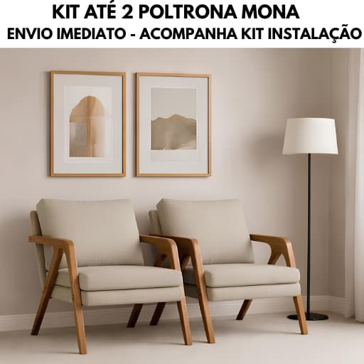 Poltrona Mona Linha Executiva Estofada Decorativa