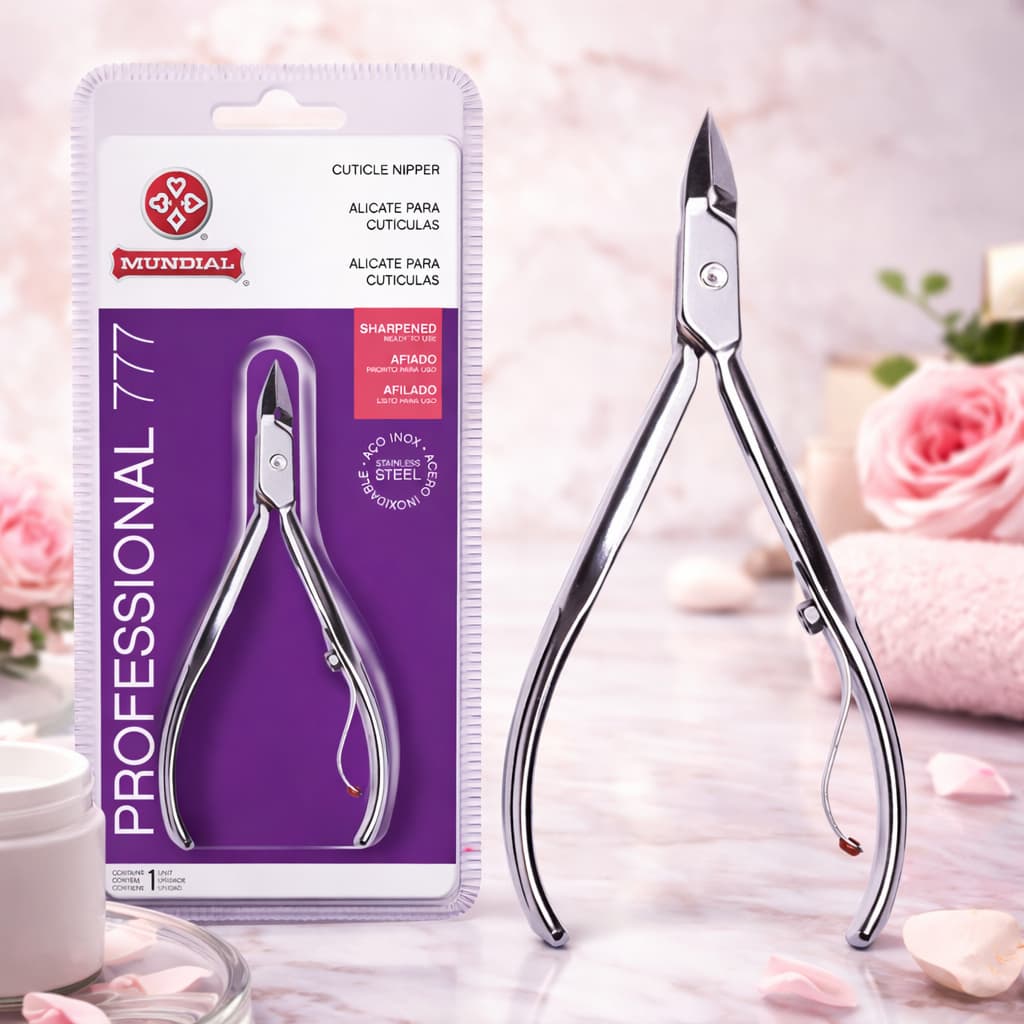 Alicate Unha Professional Mundial 777 Afiado Aço Inox Manicure Pedicure Cutícula Esterelizável Original
