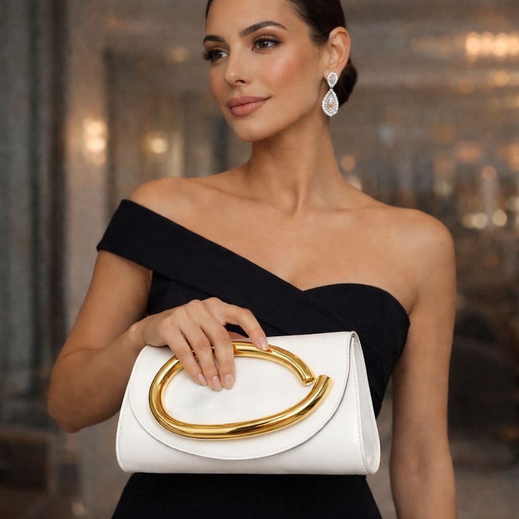 Clutch Dourada Glamour Bolsa Feminina Para Festa e Eventos