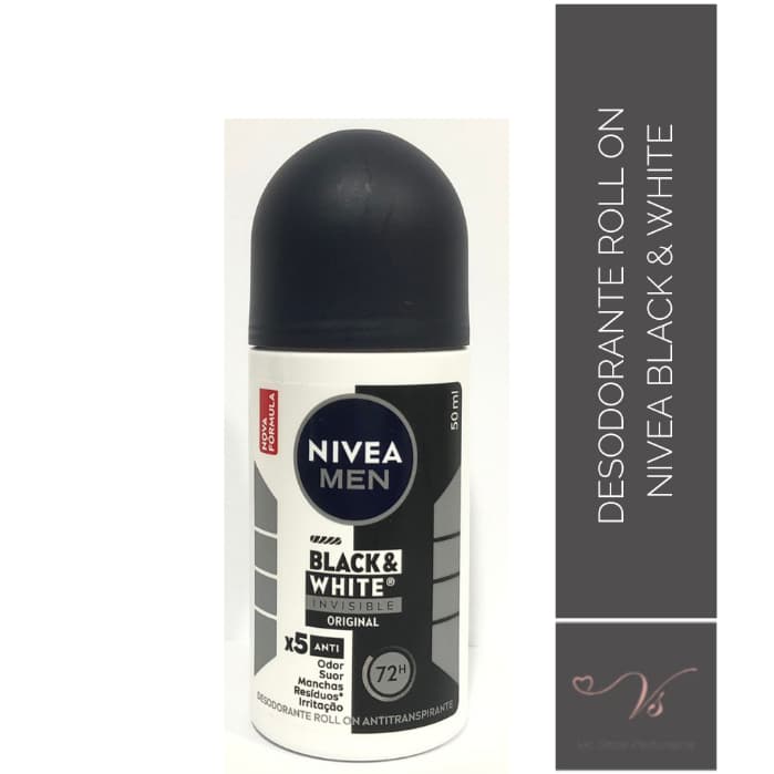 Desodorante Nivea Roll On Invisible For Men Black & White 50ml 72h