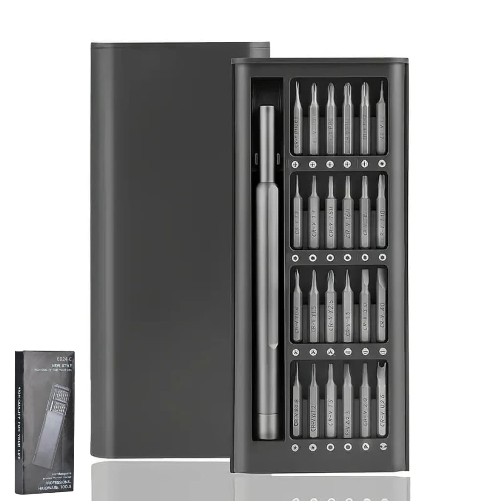 Jogo Kit 24 Chaves Peças Magnética Ferramenta Precisão Pequenos Reparos Profissional Celular Manual