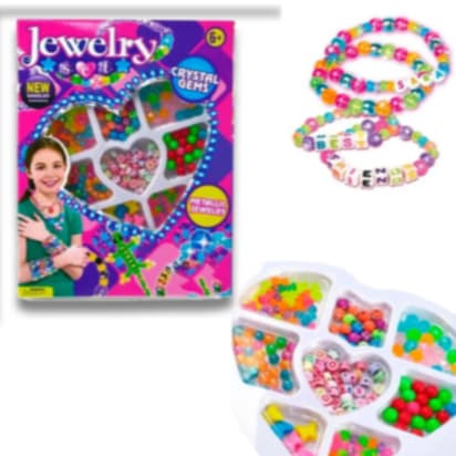 Kit Miçangas Brinquedo Jewelry Surpresa Colecionável Frozen 189 Peças