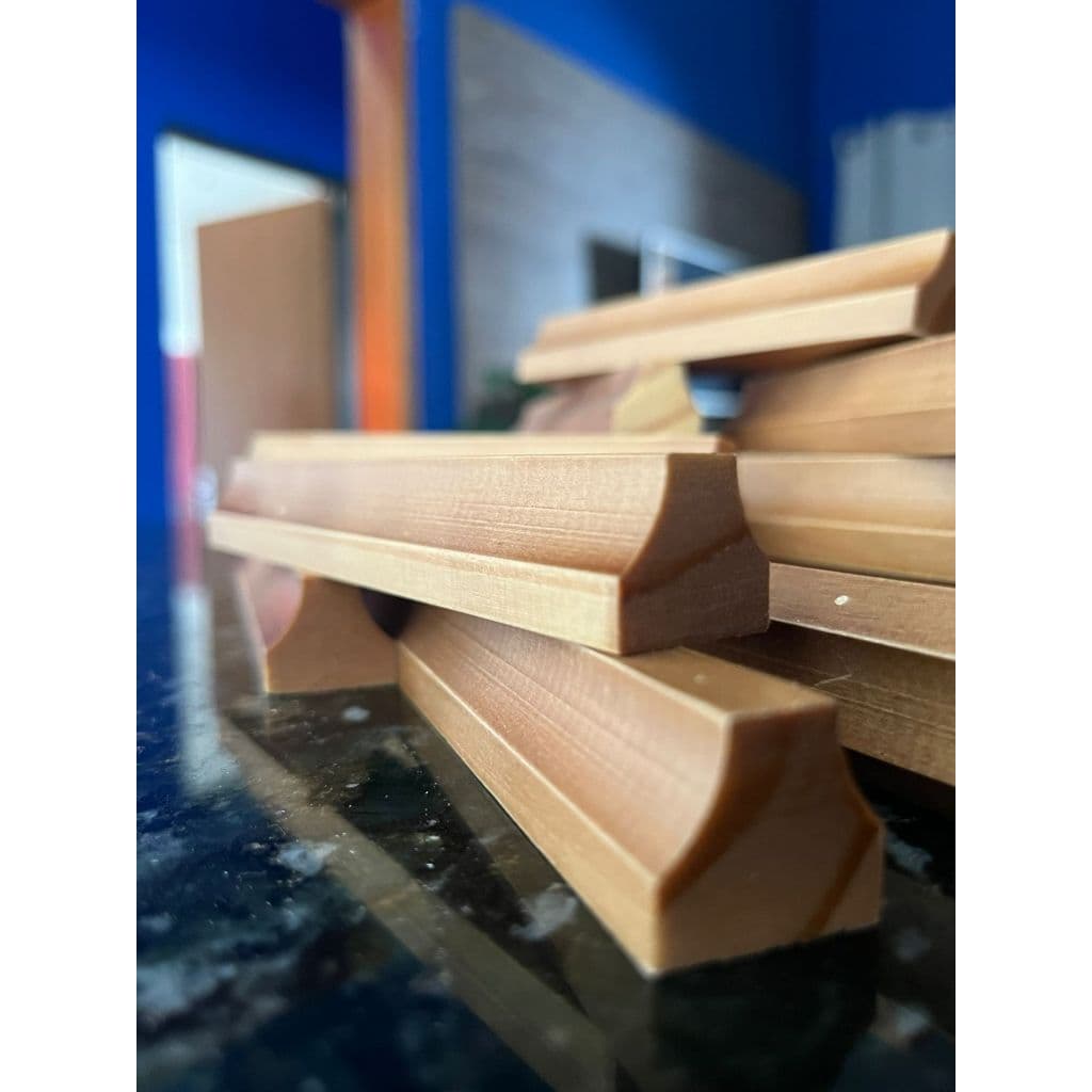 Kit 8 Puxadores de Madeira Pinus 14cm com Pré-Furo Para Gavetas Armários e Portas | Instalação Fácil