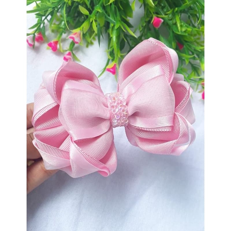 laço realeza/laço rosa/laço na Xuxinha /laço de cabelo